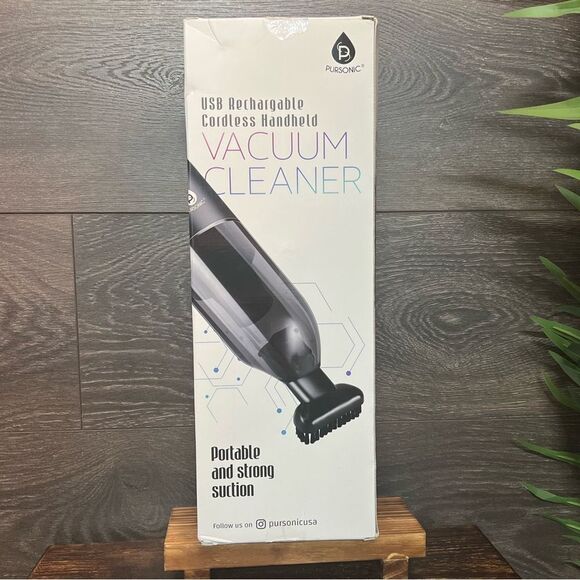 Pursonic USB Rechargeable Cordless Handheld Vacuum Cleaner in Black. New in Box! - Picture 6 of 10
